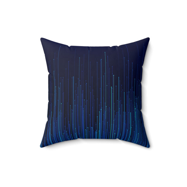 Geometric Pattern Spun Polyester Square Pillow