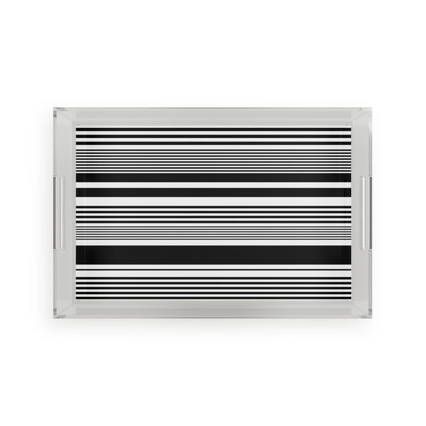 Vertical Stripe Acrylic Serving Tray