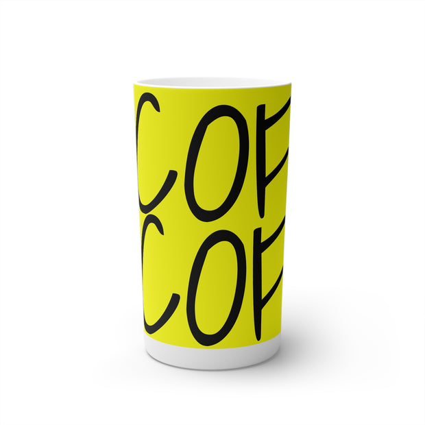 Yellow Coffee Conical Coffee Mugs (3oz, 8oz, 12oz)