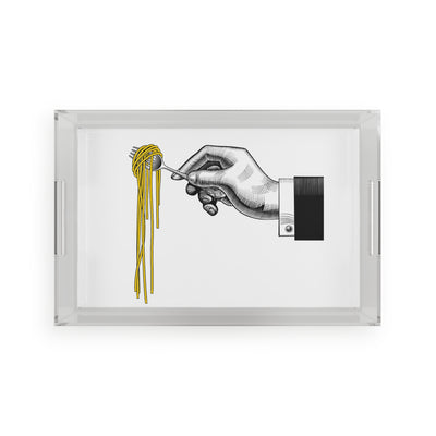Man With Spaghetti's Acrylic Serving Tray