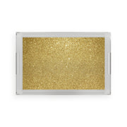Gold Glitter Acrylic Serving Tray