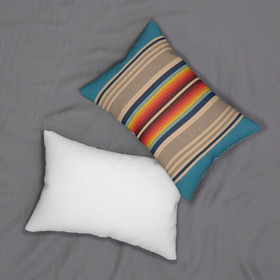 Mexican Color Pattern Spun Polyester Lumbar Pillow