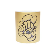 Cartoon glove Metallic Mug (Silver\Gold)