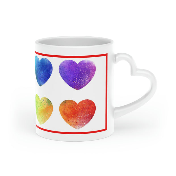 Colored Heart-Shaped Mug
