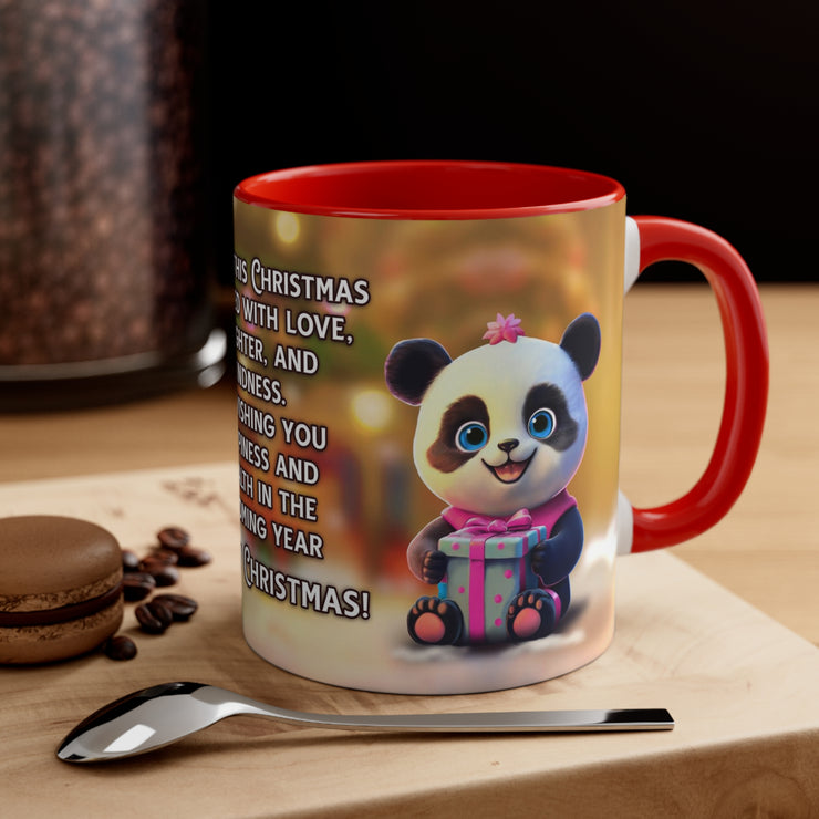 Cute Pandas Marry Christmas Wish Coffee Mug, 11oz