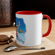 Happy Holiday Christmas Cute Girl Coffee Mug, 11oz