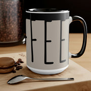 Mink Two-Tone Coffee Mugs, 15oz