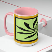 Star Two-Tone Coffee Mugs, 15oz