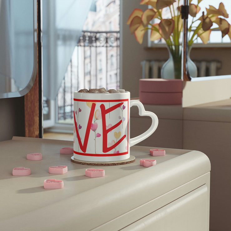Love WR Heart-Shaped Mug