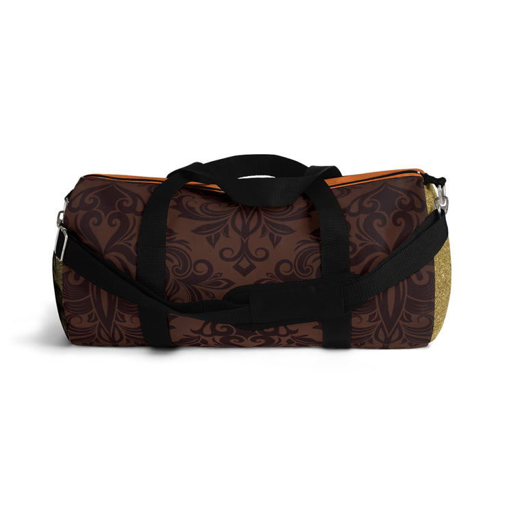 Brown Floral Duffel Bag