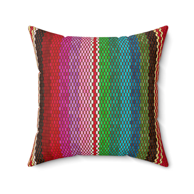 Blanket Stripes Seamless Spun Polyester Square Pillow