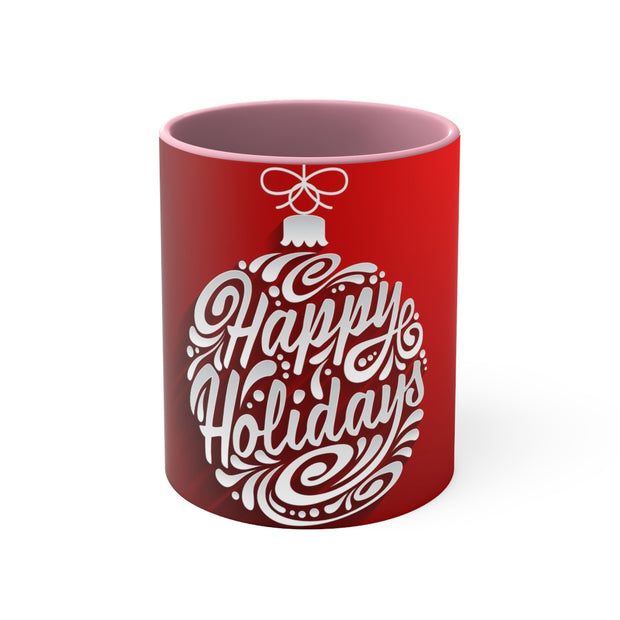 Happy Holiday Accent Coffee Mug, 11oz
