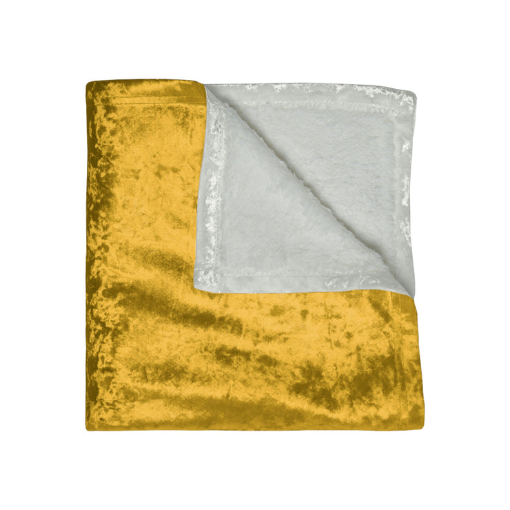 Lemon Crushed Velvet Blanket