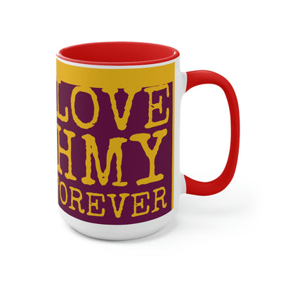 Love Home Two-Tone Coffee Mugs, 15oz