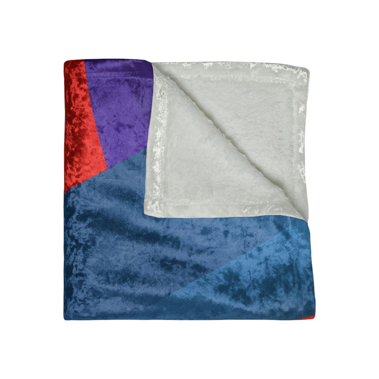 Color Combo Crushed Velvet Blanket