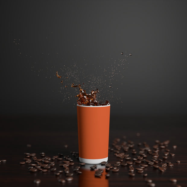 Red Orange Conical Coffee Mugs (3oz, 8oz, 12oz)