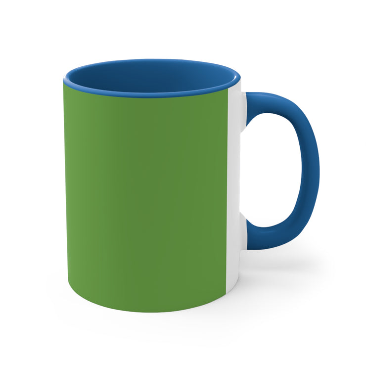 Olive Green Accent Coffee Mug, 11oz