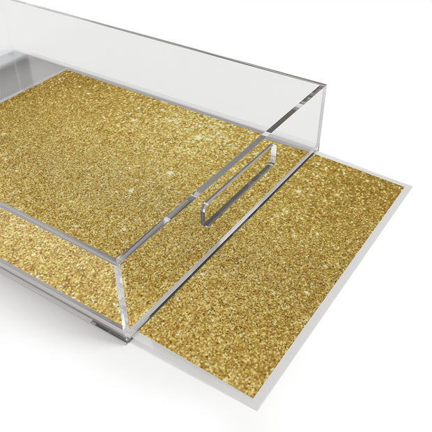 Gold Glitter Acrylic Serving Tray