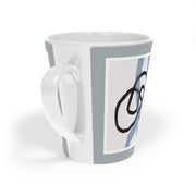 Set of three creative minimalist Latte Mug, 12oz