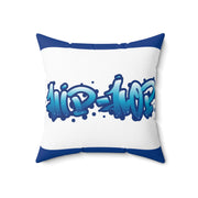 Urban Style Street Blue Spun Polyester Square Pillow