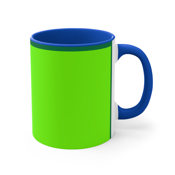 Bright Green Accent Mugs, 11oz