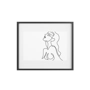 Woman Abstract Framed Posters, Matte