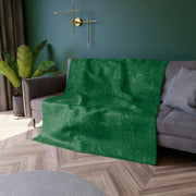 Greenish Crushed Velvet Blanket