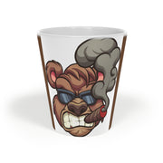 Angry smoking bear Latte Mug, 12oz