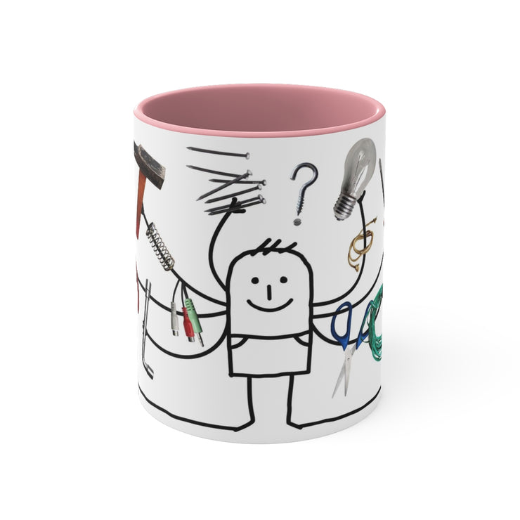 Cartoon Man Colorful Accent Mugs, 11oz 564