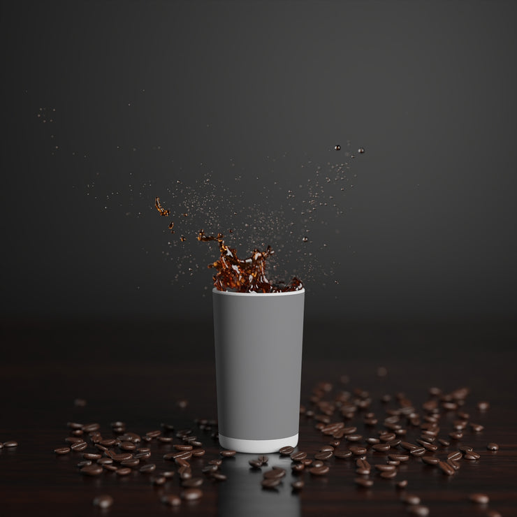 Gray Conical Coffee Mugs (3oz, 8oz, 12oz)