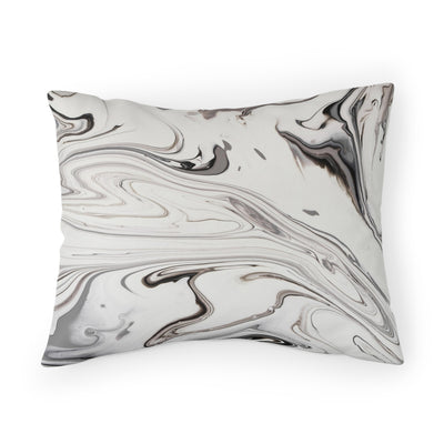 Flow of white foil marble texture Pillow Sham