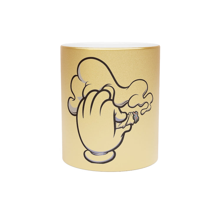 Cartoon Glove Metallic Mug (Silver\Gold)
