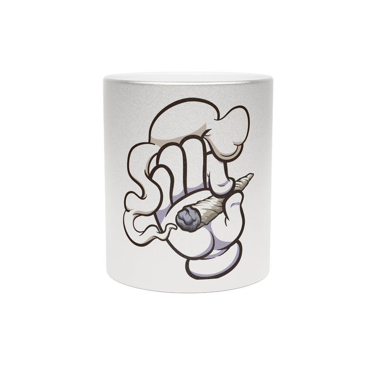 Cartoon glove Metallic Mug (Silver\Gold)