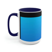 Azure Two-Tone Coffee Mugs, 15oz