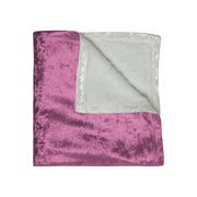 Purplish Pink Crushed Velvet Blanket