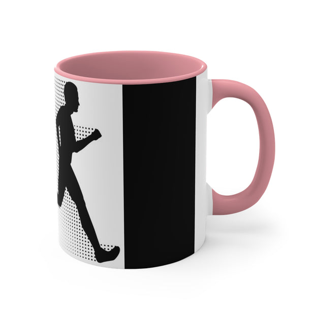 Vector Running Man Accent Coffee Mug, 11oz