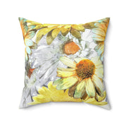Art Vintage watercolor floral Spun Polyester Square Pillow