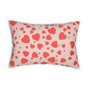 Riley Hearts Spun Polyester Lumbar Pillow