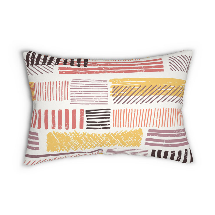 Abstract doodle seamless Spun Polyester Lumbar Pillow