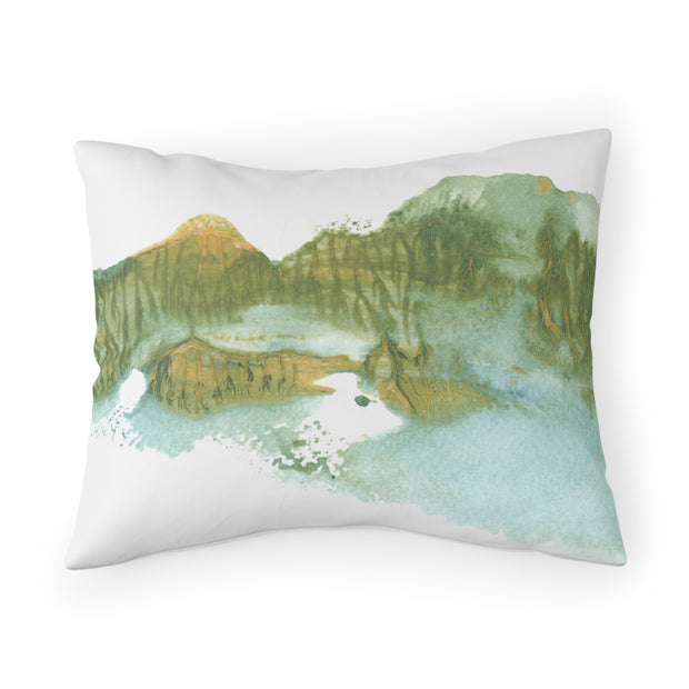 Abstract watercolor and acrylic flow Pillow Sham