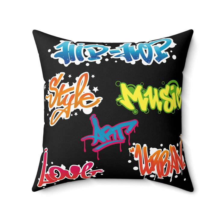 Graffity lettering Urban Spun Polyester Square Pillow