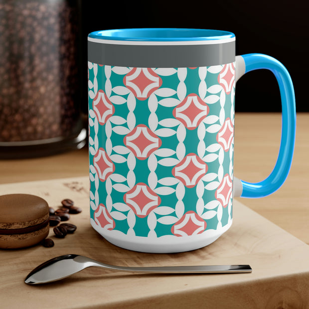 Olympic Art Two-Tone Coffee Mugs, 15oz
