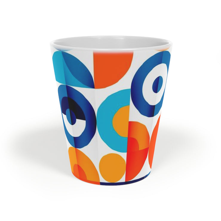 Colorful circle Latte Mug, 12oz