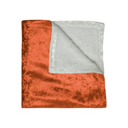 Orange Crushed Velvet Blanket