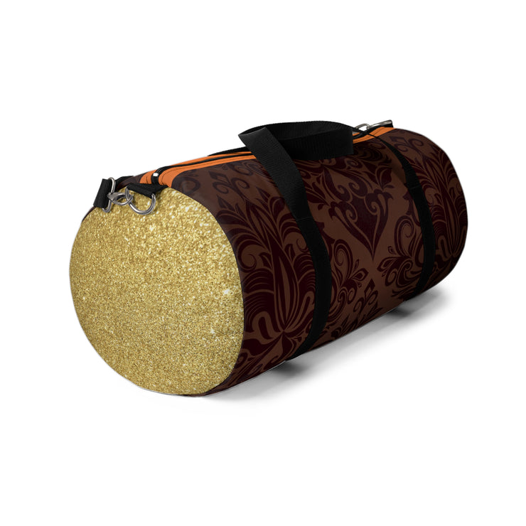 Brown Floral Duffel Bag