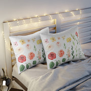 Floral Set with Simple Roses Pillow Sham