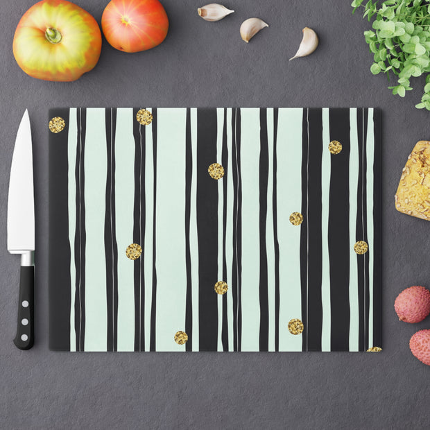 Black Stripes Seamless Cutting Board
