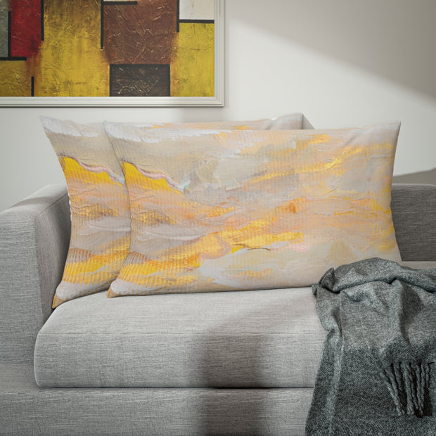 Modern Art Oil and Acrylic Smear Blot Pillow Sham