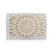 Islamic Floral Pattern Acrylic Serving Tray