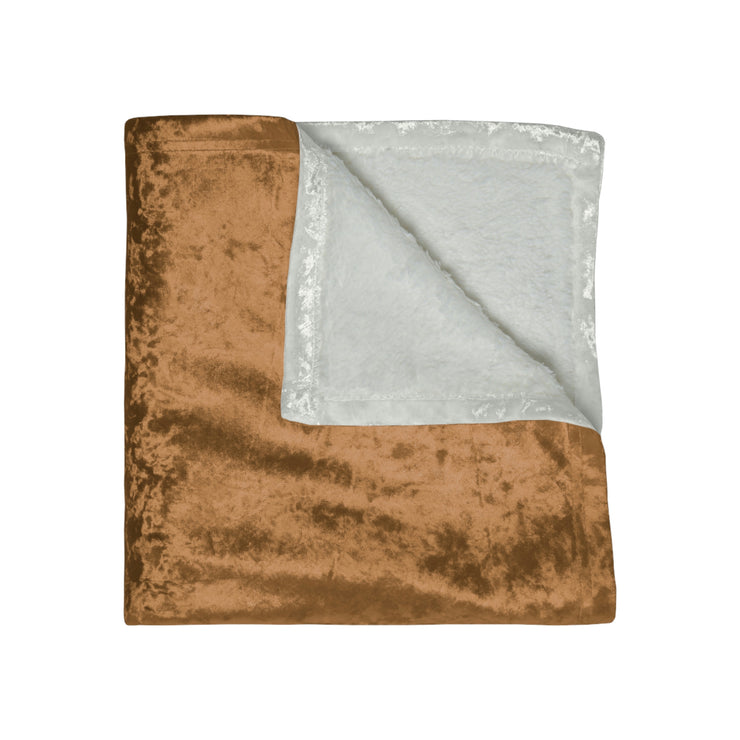Tawny Crushed Velvet Blanket